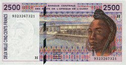 2500 Francs WEST AFRICAN STATES  1993 P.612Hb UNC-