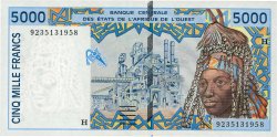 5000 Francs WEST AFRIKANISCHE STAATEN  1992 P.613Ha ST