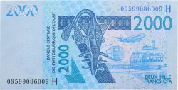 2000 Francs WEST AFRICAN STATES  2009 P.616Hh UNC-