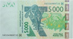5000 Francs ESTADOS DEL OESTE AFRICANO  2016 P.617Hp FDC