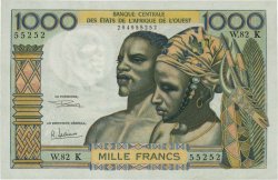 1000 Francs WEST AFRIKANISCHE STAATEN  1965 P.703Kg fST