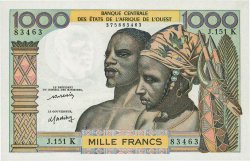 1000 Francs ESTADOS DEL OESTE AFRICANO  1977 P.703Km SC+
