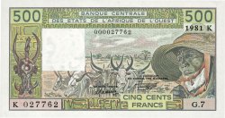 500 Francs Fauté ESTADOS DEL OESTE AFRICANO  1981 P.706Kc SC+
