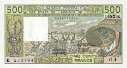 500 Francs STATI AMERICANI AFRICANI  1982 P.706Kd q.FDC