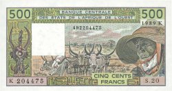 500 Francs ESTADOS DEL OESTE AFRICANO  1989 P.706Kk FDC