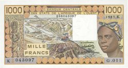 1000 Francs ESTADOS DEL OESTE AFRICANO  1985 P.707Kf FDC