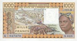 1000 Francs WEST AFRICAN STATES  1990 P.707Kj UNC