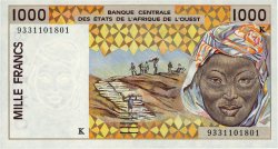 1000 Francs ESTADOS DEL OESTE AFRICANO  1993 P.711Kc FDC