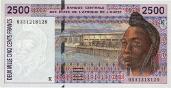 2500 Francs WEST AFRIKANISCHE STAATEN  1993 P.712Kb fST+