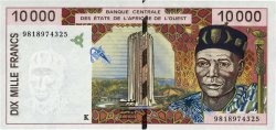 10000 Francs WEST AFRIKANISCHE STAATEN  1998 P.714Kf fST+