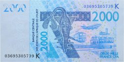 2000 Francs ESTADOS DEL OESTE AFRICANO  2003 P.716Ka FDC