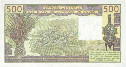 500 Francs ESTADOS DEL OESTE AFRICANO  1989 P.806Tk FDC