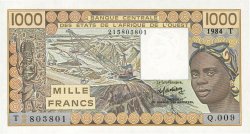 1000 Francs WEST AFRIKANISCHE STAATEN  1984 P.807Td ST