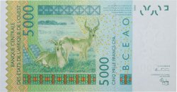 5000 Francs STATI AMERICANI AFRICANI  2003 P.817Ta q.FDC