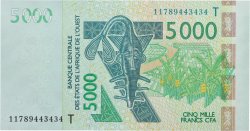 5000 Francs WEST AFRICAN STATES  2011 P.817Tj UNC
