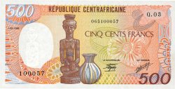 500 Francs REPúBLICA CENTROAFRICANA  1989 P.14d FDC