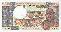 1000 Francs CONGO  1984 P.03e FDC
