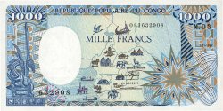 1000 Francs CONGO  1987 P.10a q.FDC