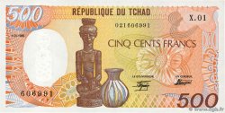 500 Francs CHAD  1985 P.09a SC+