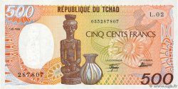 500 Francs CHAD  1986 P.09a FDC