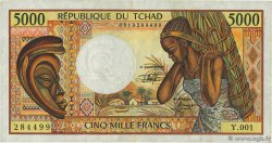 5000 Francs CHAD  1991 P.11 MBC