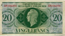 20 Francs AFRIQUE ÉQUATORIALE FRANÇAISE  1944 P.17a VF