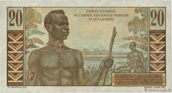 20 Francs Émile Gentil AFRIQUE ÉQUATORIALE FRANÇAISE  1957 P.30 VZ