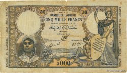 5000 Francs ALGÉRIE  1942 P.090a
