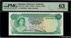 1 Dollar BAHAMAS  1968 P.27a q.FDC