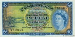 1 Pound BERMUDAS  1957 P.20c FDC
