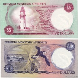 5 et 10 Dollars Lot BERMUDA  1978 P.29a et P.30a UNC