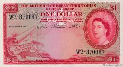 1 Dollar Numéro spécial EAST CARIBBEAN STATES  1957 P.07b q.FDC