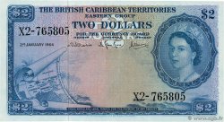 2 Dollars CARAÏBES  1964 P.08c NEUF