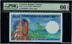 2500 Francs COMORES  1997 P.13 NEUF