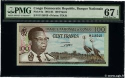 100 Francs CONGO, DEMOCRATIQUE REPUBLIC  1961 P.006a UNC