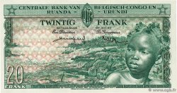 20 Francs BELGISCH-KONGO  1959 P.31 ST