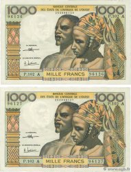1000 Francs Consécutifs ESTADOS DEL OESTE AFRICANO  1972 P.103Ai SC+