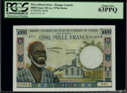 5000 Francs WEST AFRICAN STATES  1970 P.204Bl UNC-