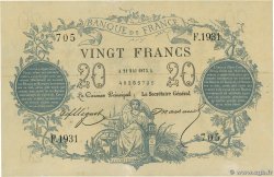 20 Francs type 1871 - Bleu FRANKREICH  1873 F.A46.04 fST