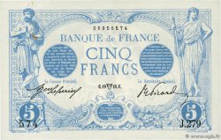 5 Francs BLEU FRANCIA  1912 F.02.04 EBC