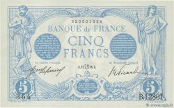 5 Francs BLEU lion inversé FRANCIA  1916 F.02bis.04 FDC