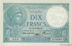 10 Francs MINERVE modifié FRANCIA  1939 F.07.11 AU