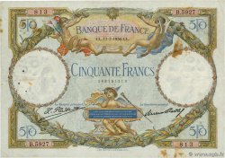 50 Francs LUC OLIVIER MERSON FRANKREICH  1930 F.15.04a fSS