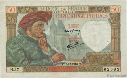 50 Francs JACQUES CŒUR FRANCE  1940 F.19.04 TTB