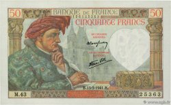 50 Francs JACQUES CŒUR FRANCE  1941 F.19.07 SPL+