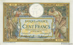 100 Francs LUC OLIVIER MERSON sans LOM FRANCIA  1910 F.23.02 MBC+