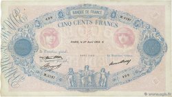 500 Francs BLEU ET ROSE FRANKREICH  1933 F.30.36 SS