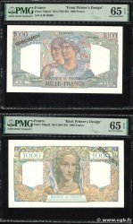 1000 Francs MINERVE ET HERCULE Planche FRANCIA  1975 F.41pl FDC