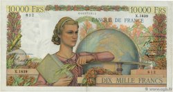 10000 Francs GÉNIE FRANÇAIS FRANKREICH  1951 F.50.53 SS