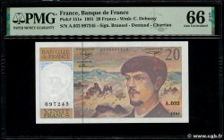 20 Francs DEBUSSY à fil de sécurité FRANCE  1991 F.66bis.02A32 UNC